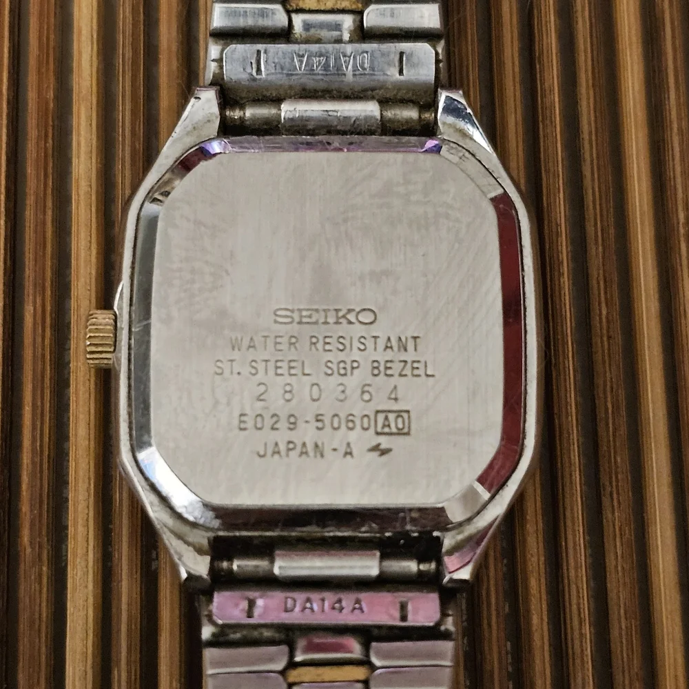Seiko Two-Tone Silver and Gold Analog-Digital Women's Watch